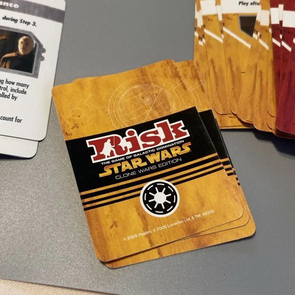 2005 Star Wars Risk Clone War Board Game Replacement Cards Only